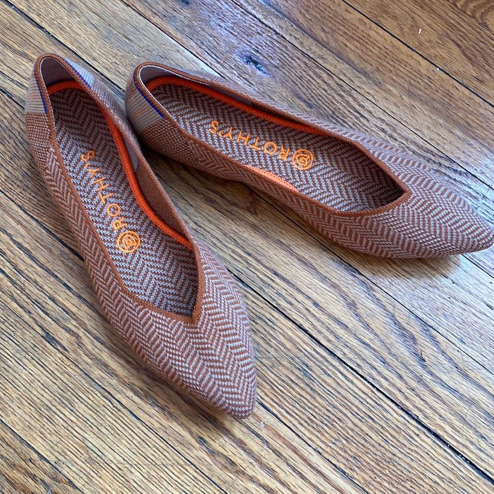 NEVER WORN! Wool “the point” Rothys flats